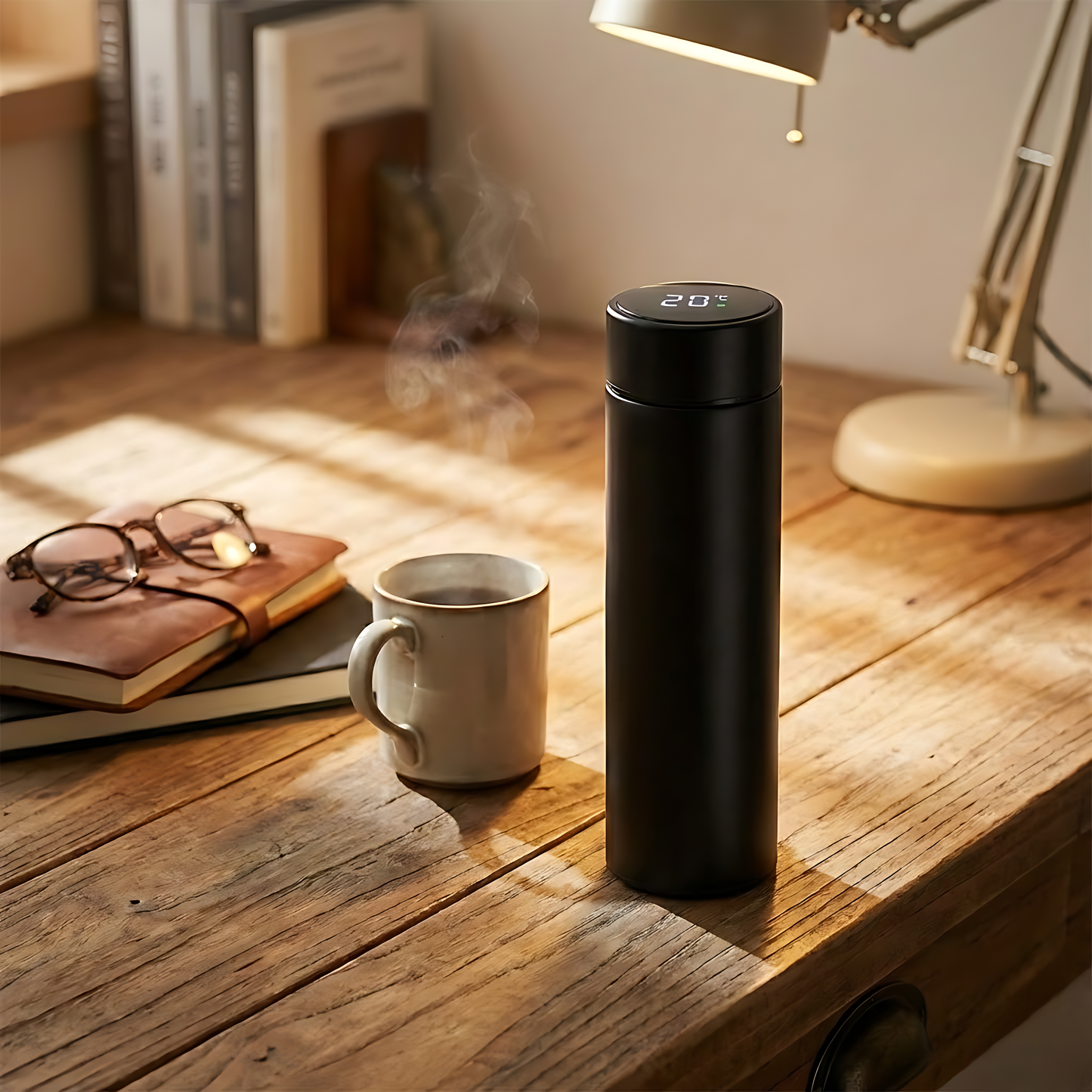 ThermoSense™ – Gourde Isotherme Intelligente avec Affichage LED de la Température