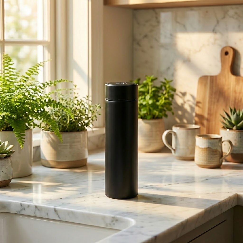 ThermoSense™ – Gourde Isotherme Intelligente avec Affichage LED de la Température